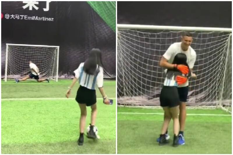 El arquero de la Selección Argentina vivió un cómico momento en China