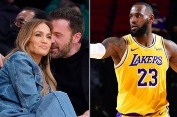 Jennifer Lopez y Ben Affleck son opacados por LeBron James en el juego de los Lakers