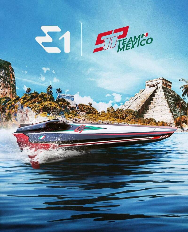 Afiche del Team México de Checo Pérez.