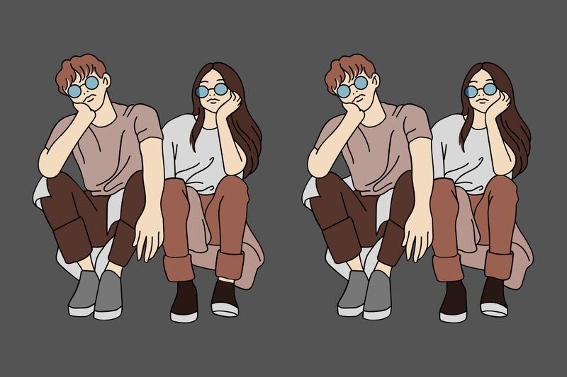 En este test visual hay dos parejas que parecen exactamente iguales, pero tienen cinco diferencias muy sutiles.