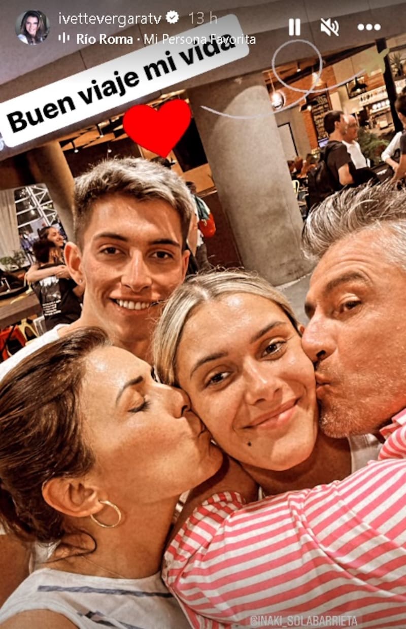 Ivette Vergara despidiendo a su hija Maite. Créditos: Instagram