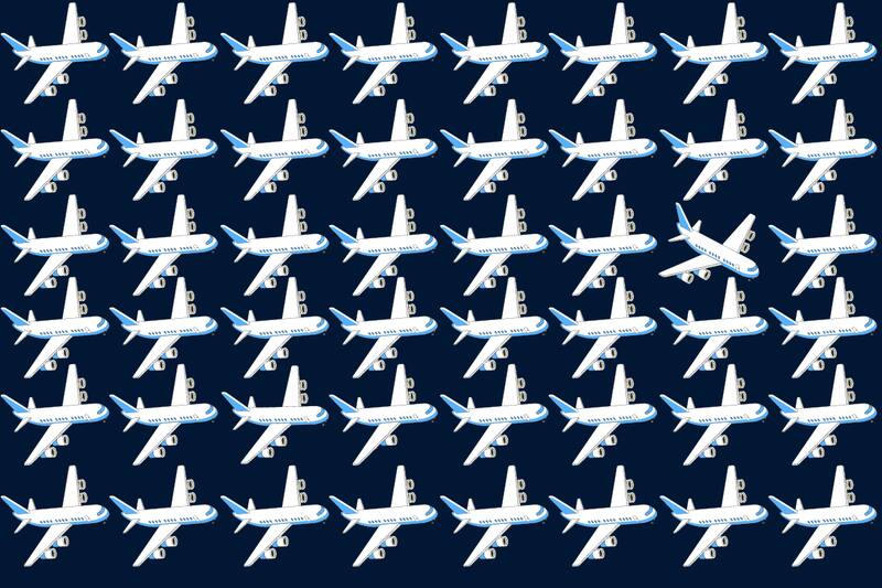 ¿En dónde estarán los dos aviones diferentes?