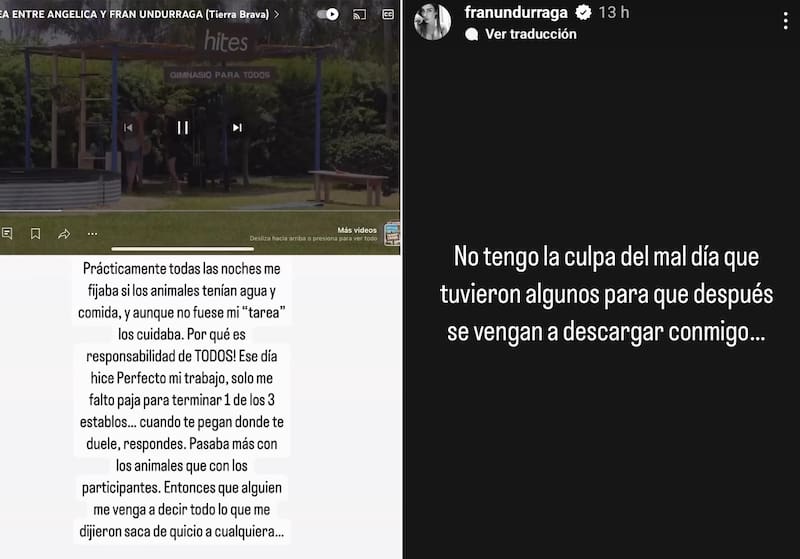 Fran Undurraga se defendió de las acusación de Angélica Sepúlveda. Créditos: Instagram