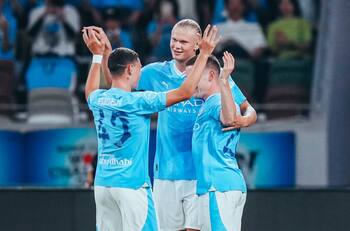 VIDEO | Erling Haaland reapareció con un doblete en remontada del Manchester City