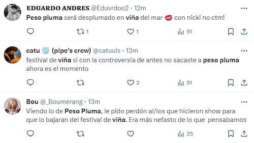 Peso Pluma, recibe malos comentarios a través de Twitter.