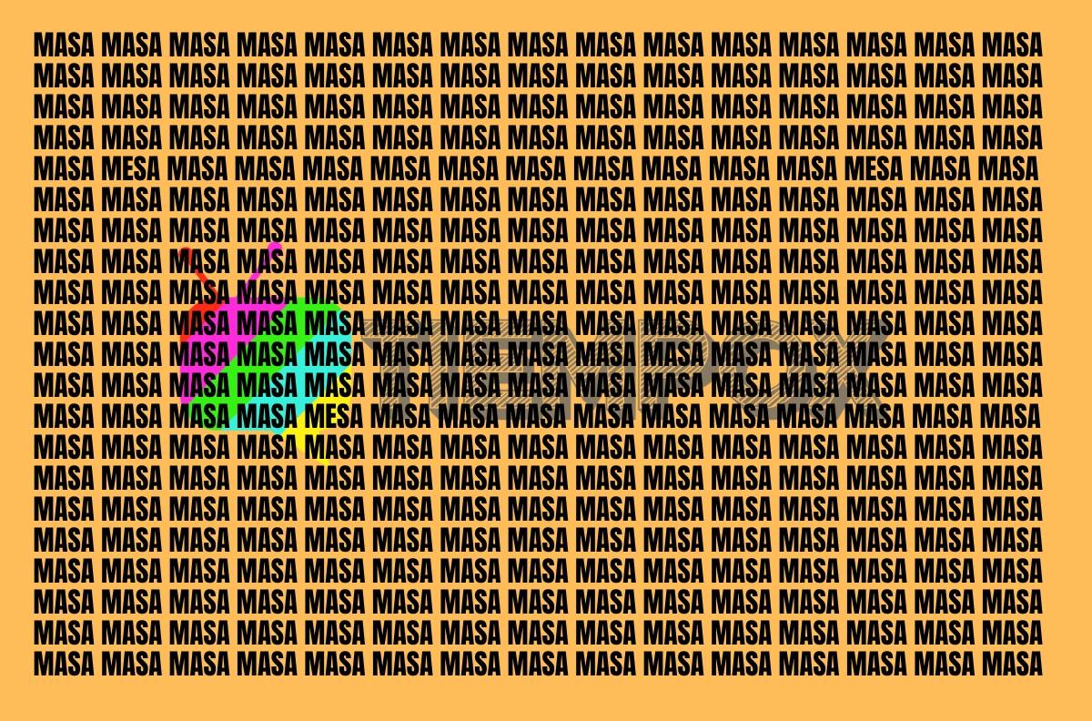 Test Visual: Descubre en el menor tiempo posible las 3 palabras "MESA" en la imagen