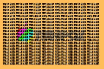 Test Visual: Descubre en el menor tiempo posible las 3 palabras "MESA" en la imagen