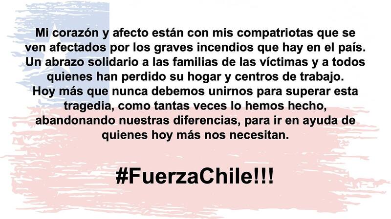 envía su apoyo en Instagram