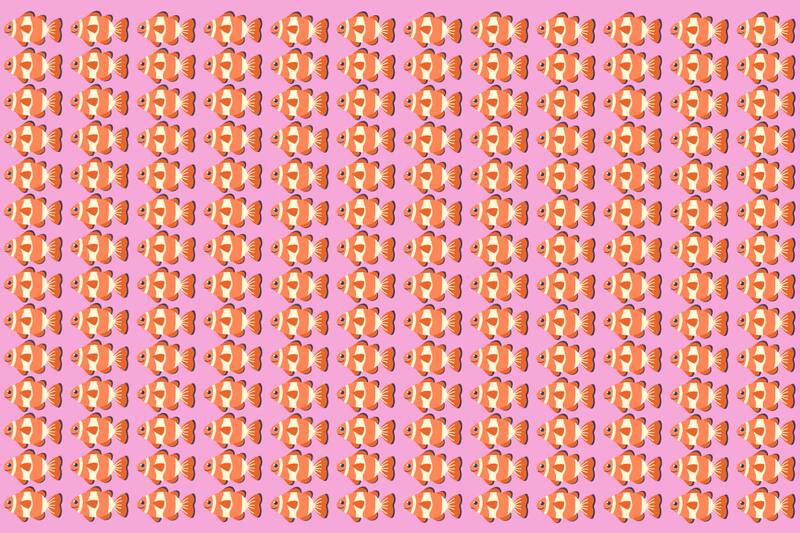 ¿Eres capaz de encontrar al pez diferente en la imagen?