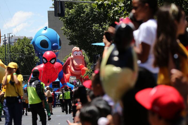 Algunos de los personajes que se tomaron las calles de la capital.