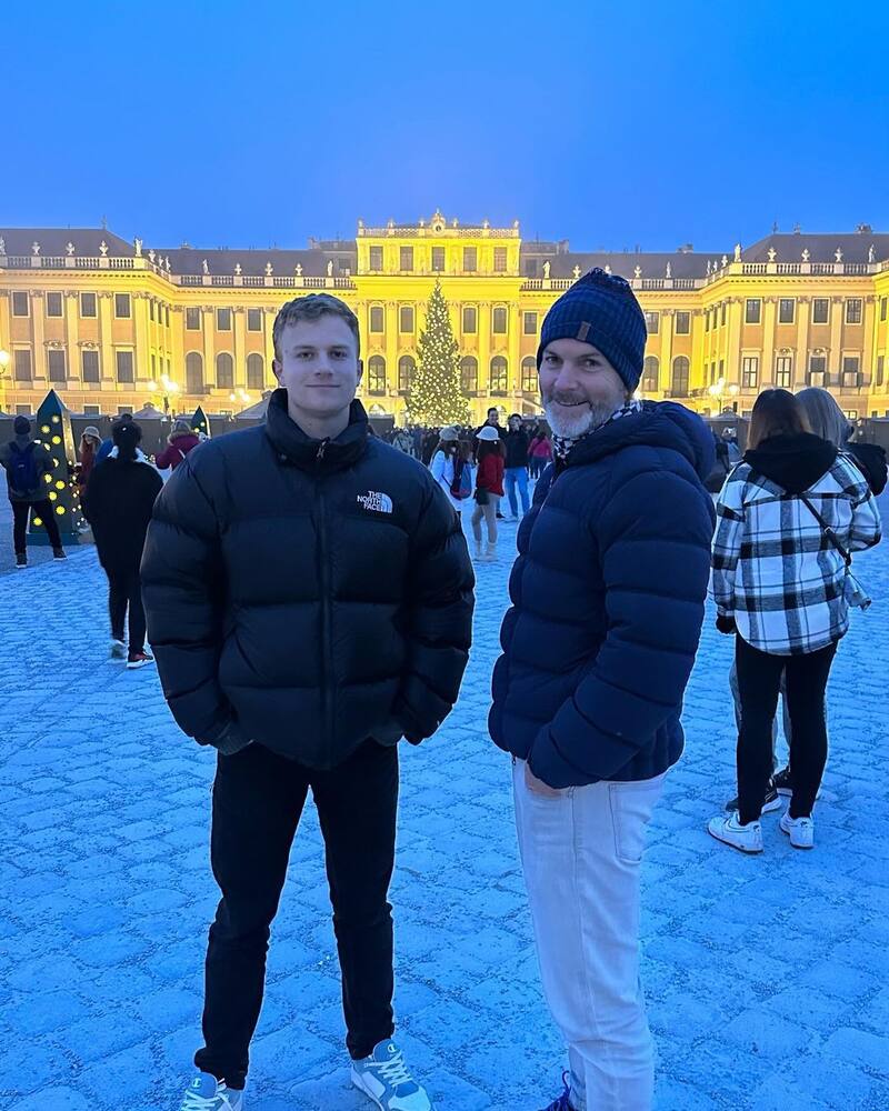 Algunas fotos de su viaje a Viena