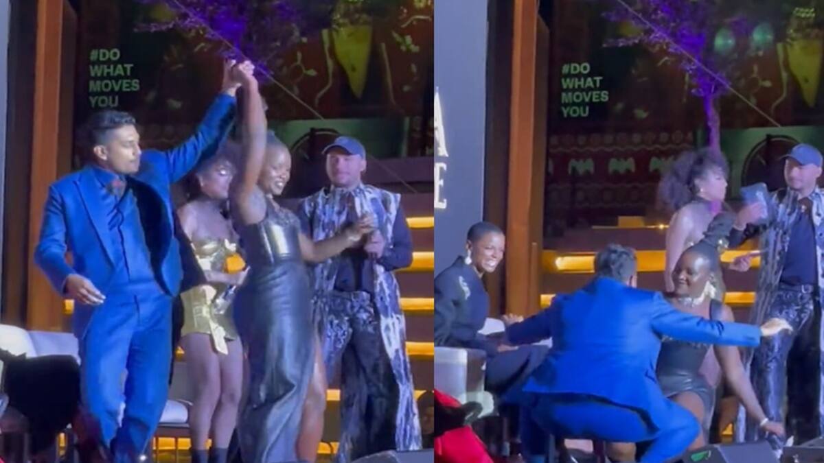 Tenoch Huerta y Lupita Nyong’o sacan sus mejores pasos de baile en alfombra roja de “Black Panther”