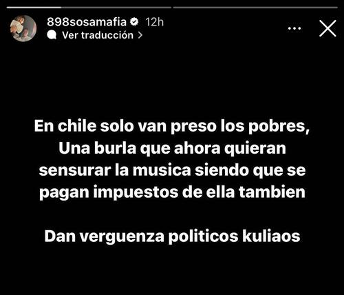 Julianno Sosa expresó su descontento con proyecto de ley.