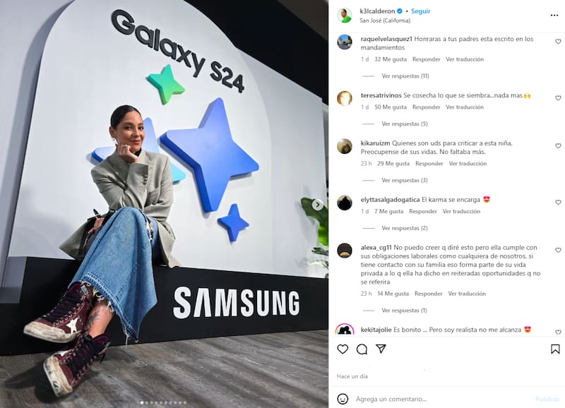 Kel Calderón es atacada en los comentarios de sus publicaciones.