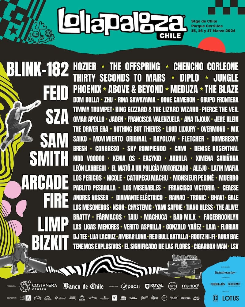 Cartel de Lollapalaooza Chile 2024