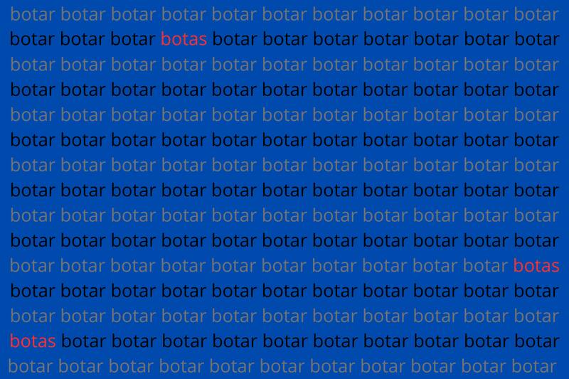 ¡Aquí se ubicaban las palabras diferentes!