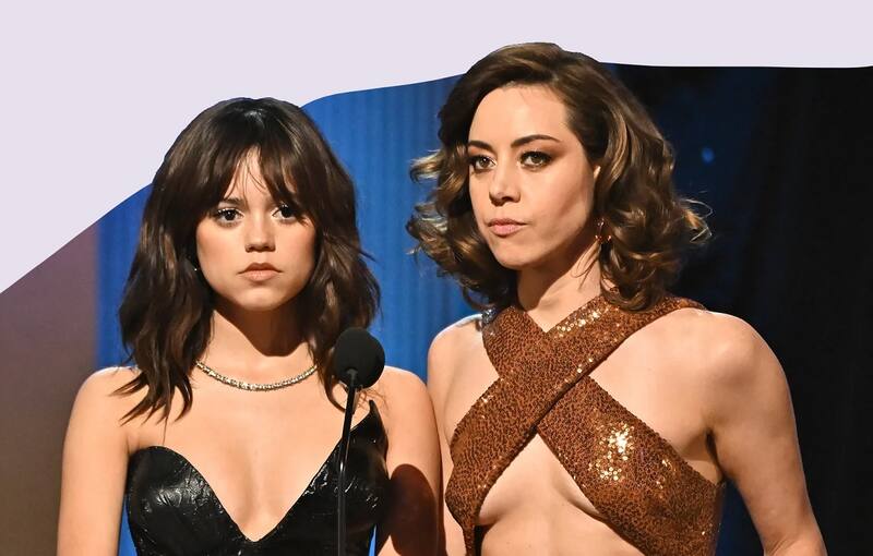 Jenna Ortega y Aubrey Plaza Ambas actrices son de las más populares en estos últimos meses producto de sus actuaciones en "The White Lotus y "Wednesday". - Créditos: Reproducción