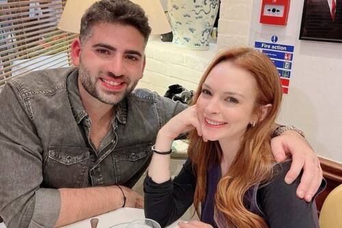 Lindsay Lohan y su esposo Bader Shammas - Créditos: Instagram: @lindsaylohan