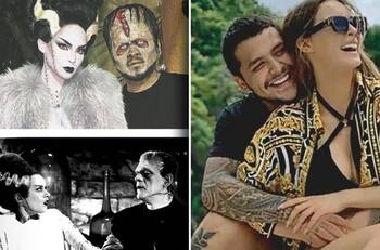 ¡Aplausos para Belinda y Christian Nodal por sus disfraces de este año!