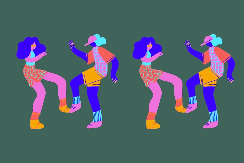 Ilustraciones de parejas de baile.