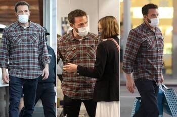 Ben Affleck sin Jennifer Lopez disfruta de un día de compras con sus hijos y los de ella