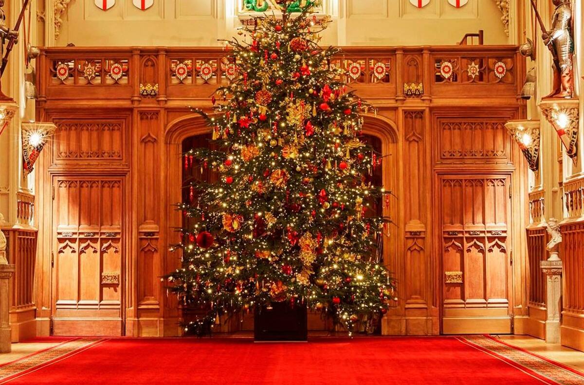 La familia real británica, así adornó el Castillo de Windsor para Navidad