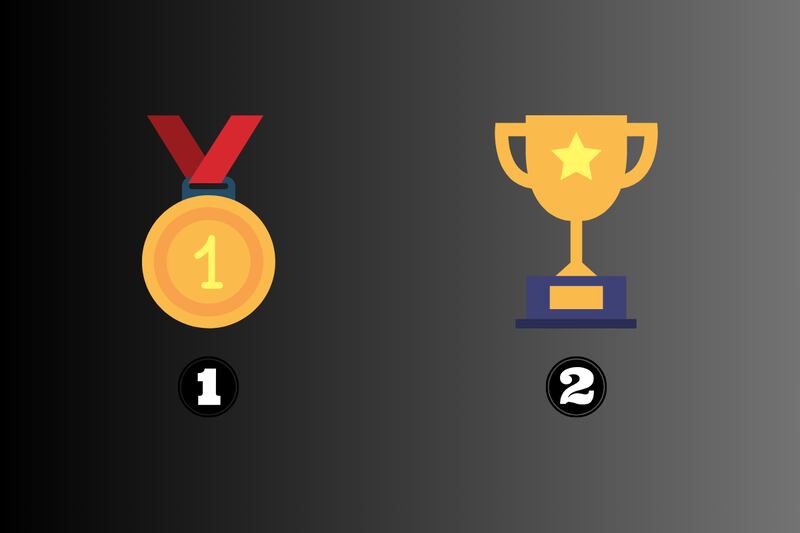 En este test hay dos opciones: una medalla y una copa.