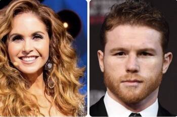 Lucero y "El Canelo" Álvarez se coquetean en pleno concierto, él le canta y le regala una flor