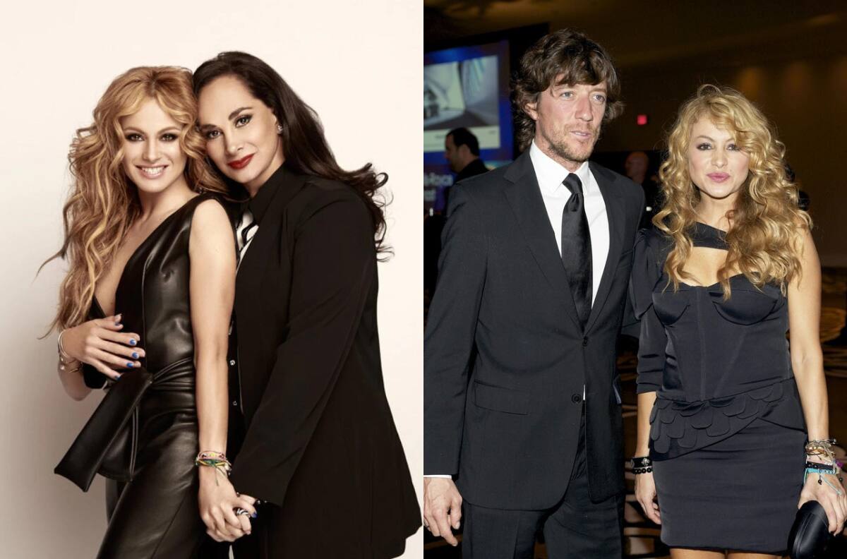 Paulina Rubio y Colate se reencontraron en el funeral de Susana Dosamantes