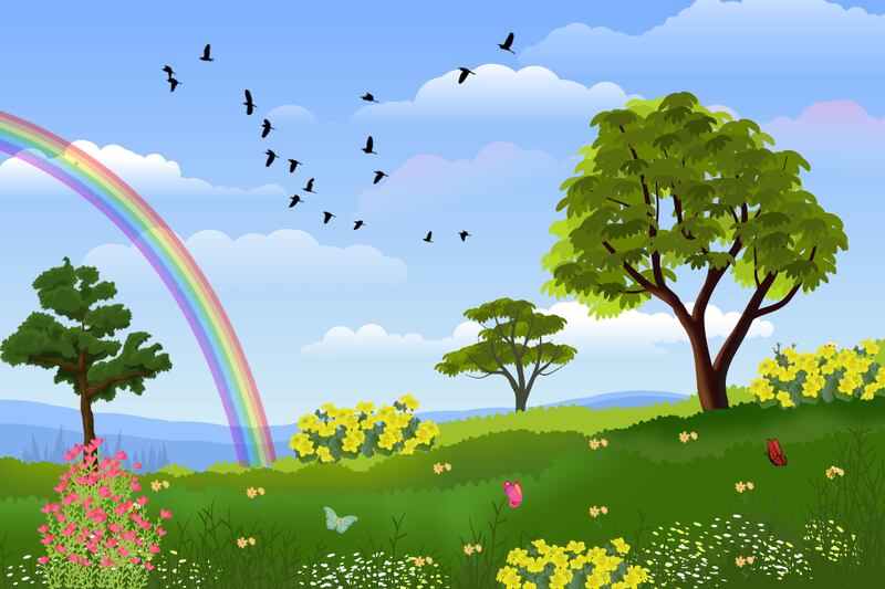 En este test visual se encuentra un paisaje, en el cual hay cinco abejas escondidas.