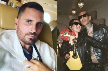 Scott Disick se sincera sobre lo que piensa de la relación de Kourtney Kardashian y Travis Barker