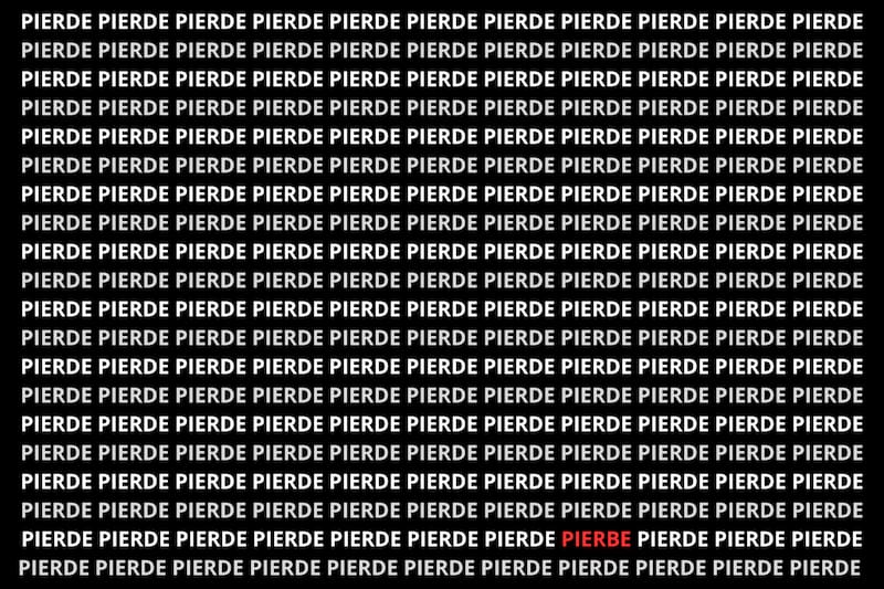 ¡Aquí estaba la palabra "pierbe"!