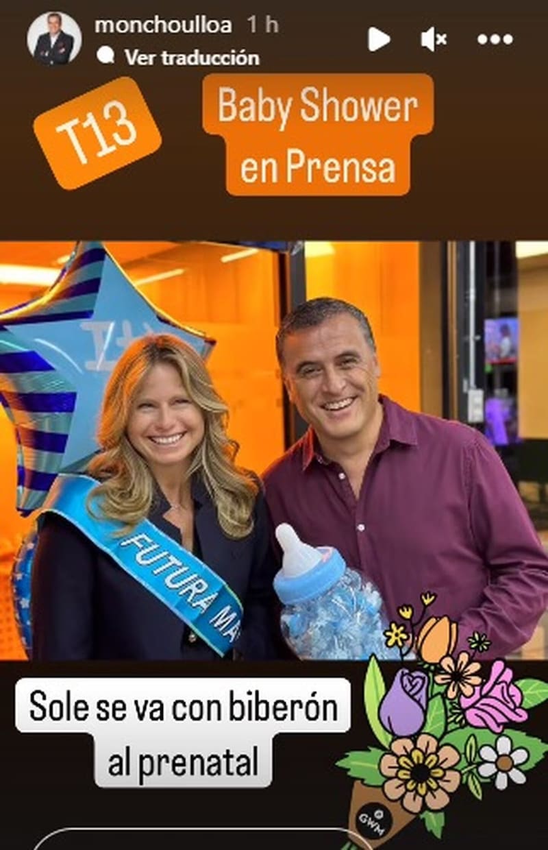 Ramón Ulloa junto a Soledad Onetto en el estudio de prensa. - Créditos: Instagram