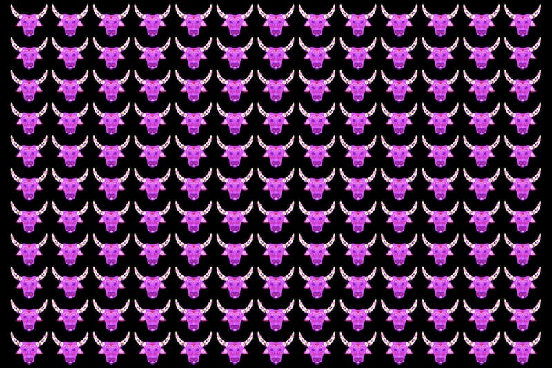 ¿Podrás encontrar a los tres toros diferentes?