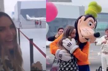 Belinda inicia su cumpleaños 33 con una serenata de los personajes de Disney