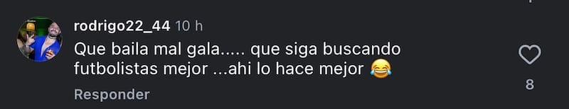 Y las duras críticas del público a Gala Cardirola.
Foto: Instagram