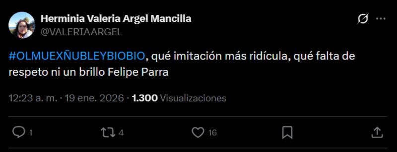 Reacciones de la rutina del imitador en el Patagual.