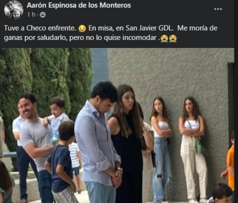 fue visto en misa en Guadalajara, Jalisco.