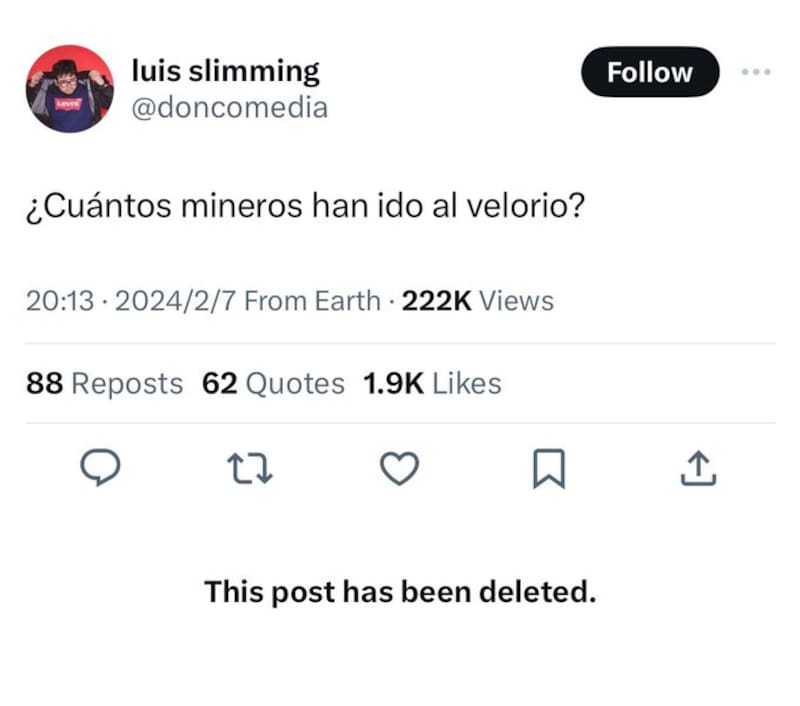 El tuit que hizo a Luis Slimming abandonar la red social X.