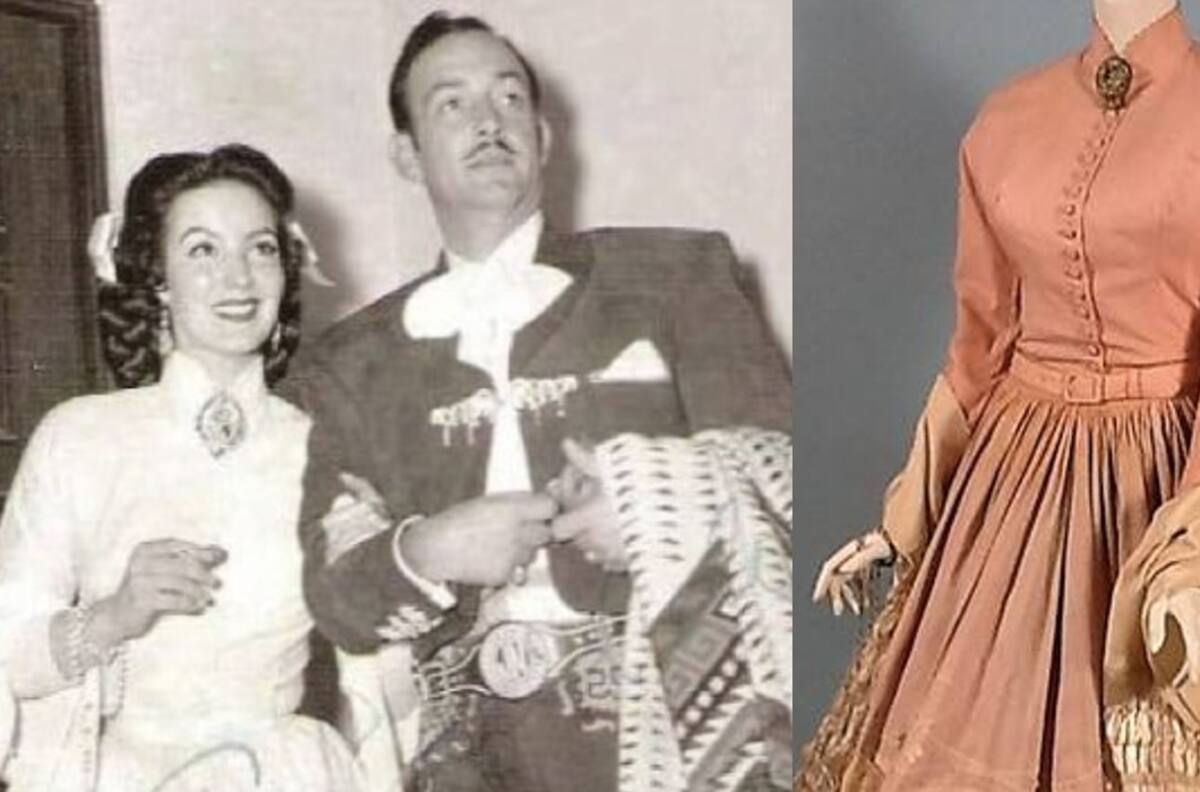 El vestido de novia rosa que usó María Félix en su boda con Jorge Negrete