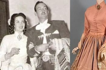 El vestido de novia rosa que usó María Félix en su boda con Jorge Negrete