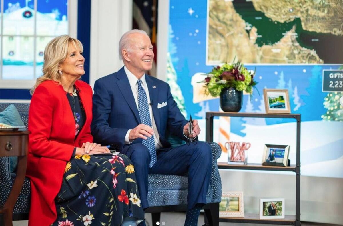 Jill Biden presume las decoraciones navideñas de la Casa Blanca
