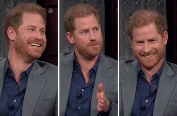 Príncipe Harry se burla de una importante tradición real en The Late Show con Stephen Colbert