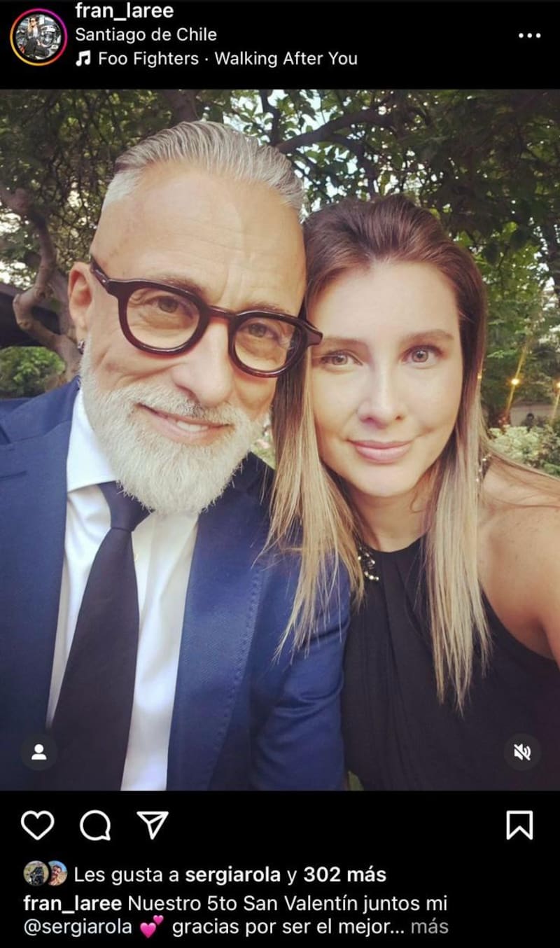 Sergi Arola y Francisca Larêe celebran el día del amor.