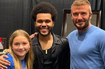 Hija de David Beckham pasa momento “vergonzoso” con su padre en concierto de The Weekend
