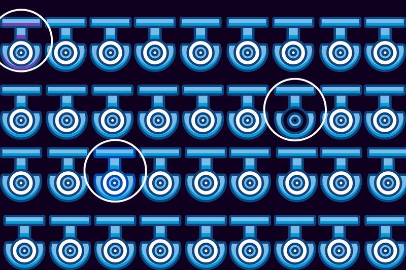 Aquí están las 3 cámaras ocultas. ¿Lograste encontrarlas en el tiempo establecido?