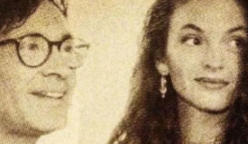 Catalina Guerra junto a su padre Jorge Guerra en Cuba.