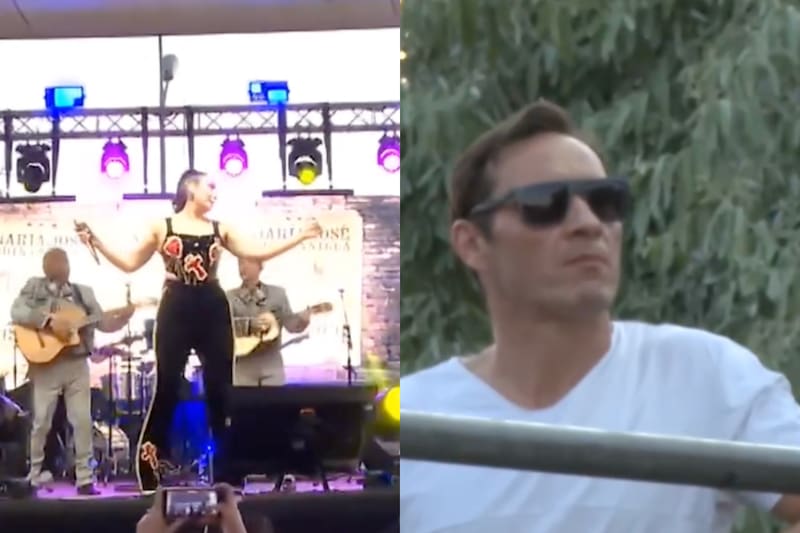 La cantante fue vista con su esposo, Eduardo Carrasco.