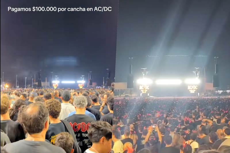 Varios asistentes no lo pasaron bien en el sector cancha general. Foto. Captura Redes