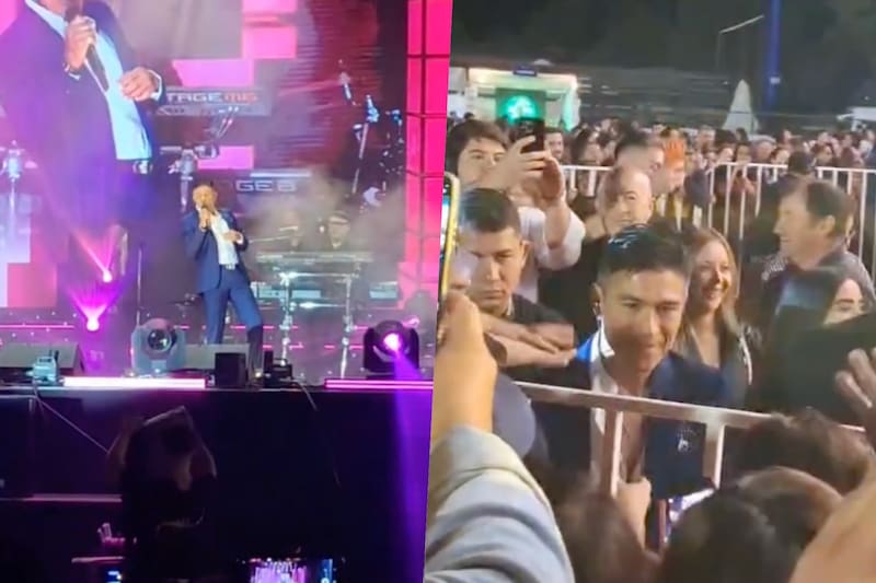 En el festival de la Vendimia en Pamplilla. Foto: Captura @periodistajuanzamorano en Instagram